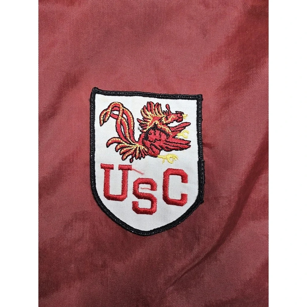 VINTAGE South Carolina Gamecocks Coach Jacket Mens Small Red NCAA Ebert USC